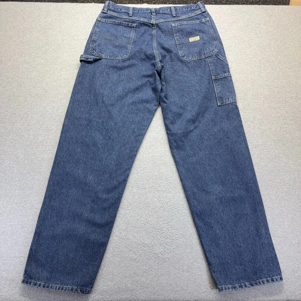 Wrangler Jeans Mens 36X34 Carpenter Straight Relaxed Fit Mid Rise Medium Denim